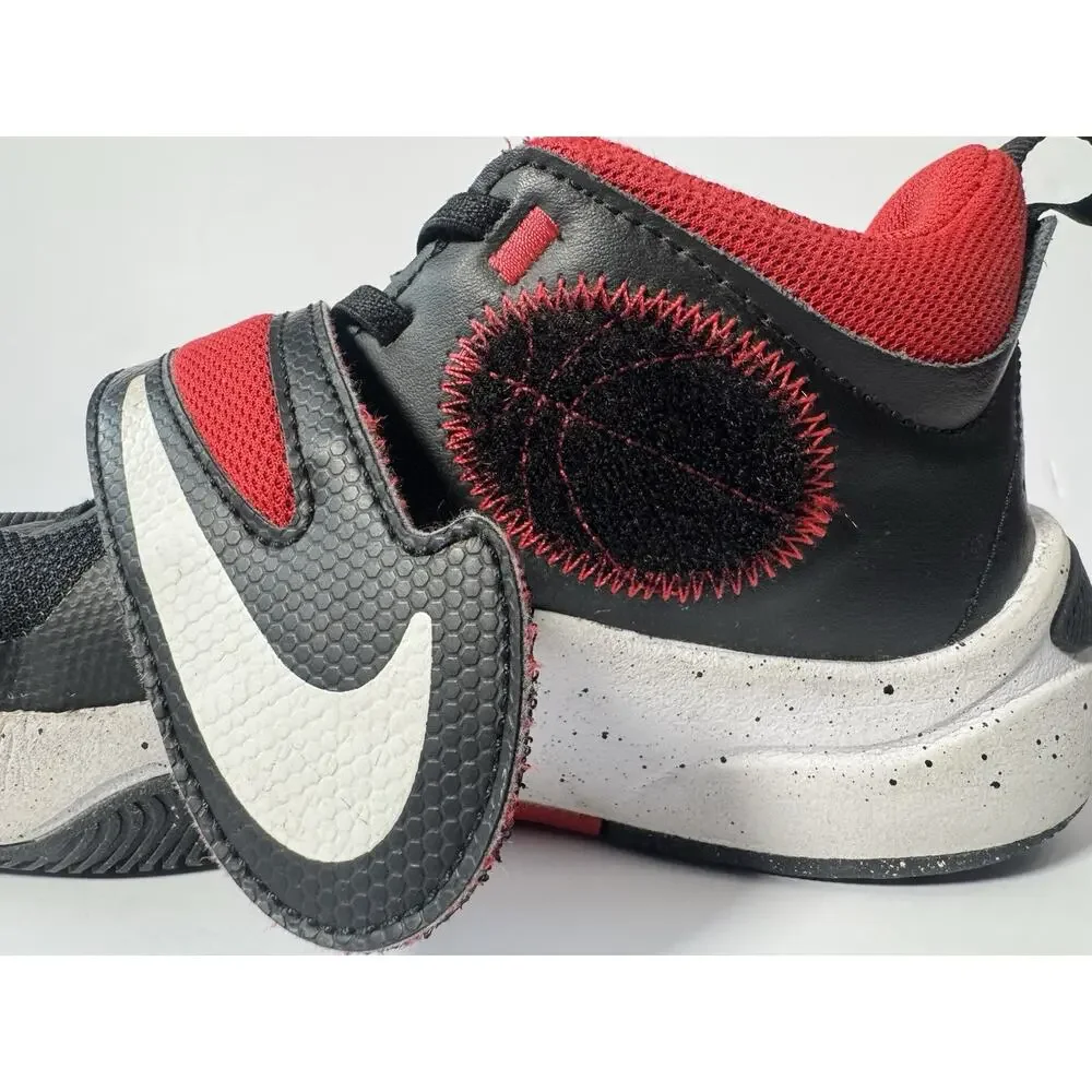 Nike Team Hustle D 11 Youth 5.5Y Black White Red Basketball Shoes DV8996-003